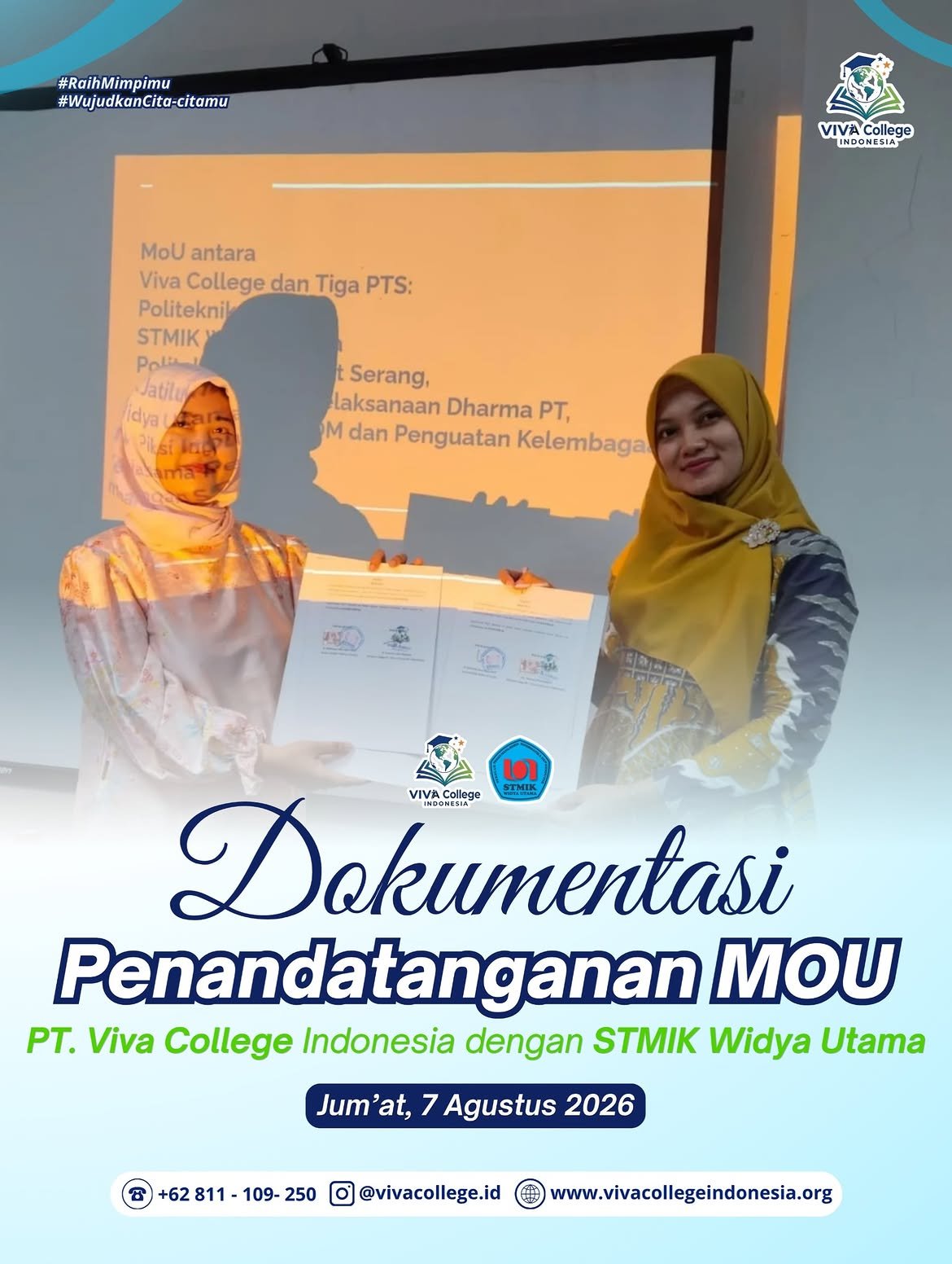 Penandatanganan MoU PT Viva College Indonesia dengan STMIK Widya Utama